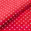 Bavlněná látka - Bílý puntík na červené 4mm