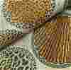 Směsová dekorační látka -Mandaly levhart